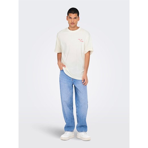 ONLY &amp; SONS Koszulka &quot;Milo&quot; w kolorze biało-czerwonym Only & Sons M wyprzedaż Limango Polska