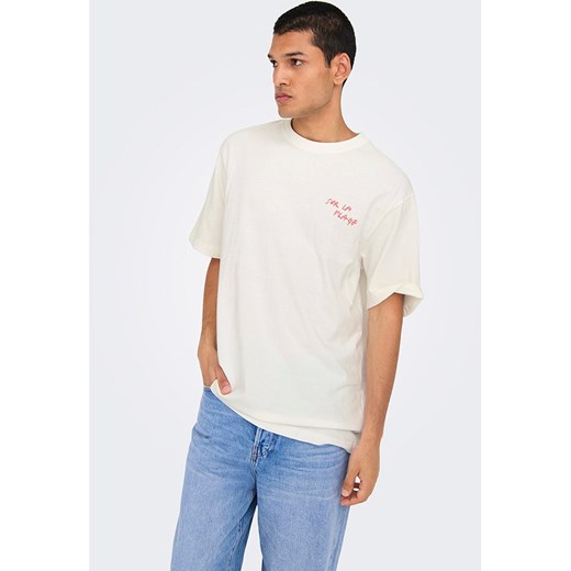 ONLY &amp; SONS Koszulka &quot;Milo&quot; w kolorze biało-czerwonym Only & Sons M okazja Limango Polska