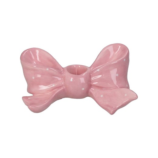 Kersten Świecznik &quot;Bow&quot; w kolorze jasnoróżowym - 16,5 x 10,9 x 7,2 cm ze sklepu Limango Polska w kategorii Świeczniki - zdjęcie 185365040