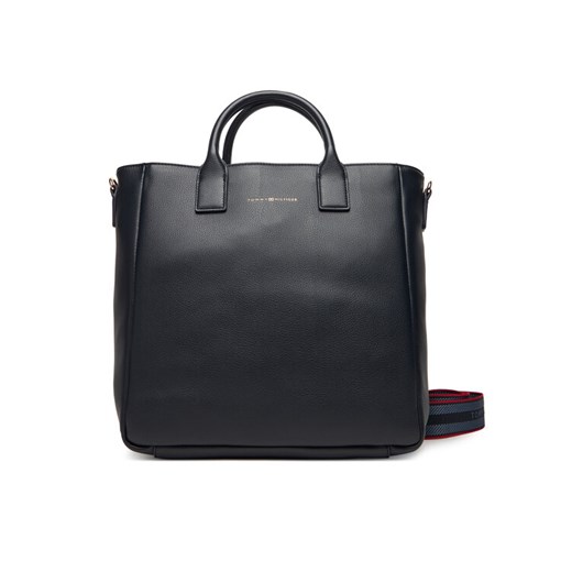 Torebka Tommy Hilfiger AW0AW17971 Granatowy ze sklepu eobuwie.pl w kategorii Torby Shopper bag - zdjęcie 185365120