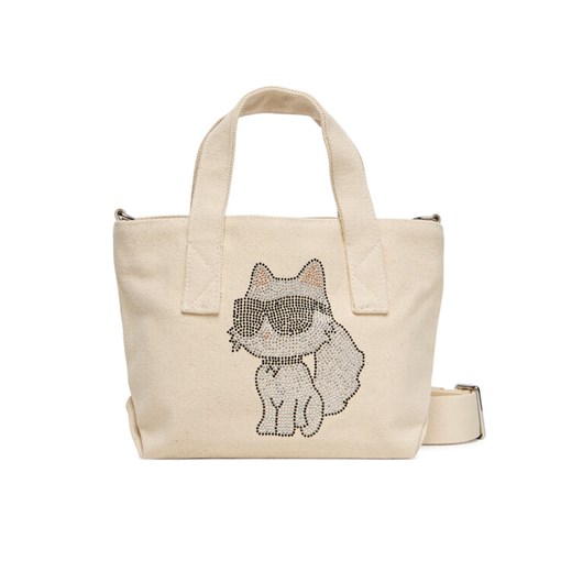 KARL LAGERFELD Torebka A3W50115 Écru ze sklepu MODIVO w kategorii Torby Shopper bag - zdjęcie 185365301