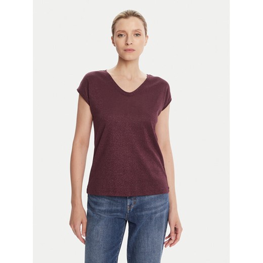ONLY T-Shirt Silvery 15136069 Bordowy Loose Fit ze sklepu MODIVO w kategorii Bluzki damskie - zdjęcie 185365344