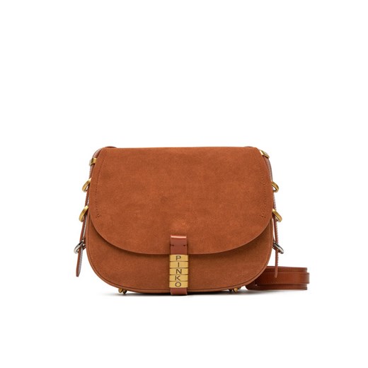PINKO Torebka Saddle Classic PE 25 PLTT 103830 A29N Brązowy ze sklepu MODIVO w kategorii Listonoszki - zdjęcie 185365351