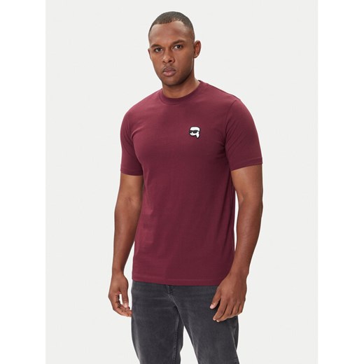 KARL LAGERFELD T-Shirt 755710 554224 Fioletowy Regular Fit ze sklepu MODIVO w kategorii T-shirty męskie - zdjęcie 185366362