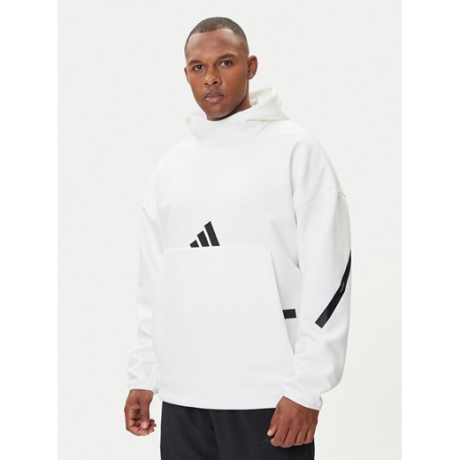 adidas Bluza Z.N.E. JF2454 Biały Loose Fit ze sklepu MODIVO w kategorii Bluzy męskie - zdjęcie 185366401
