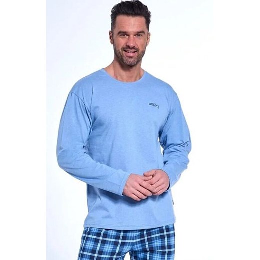 Bawełniana piżama męska 124/188 Strong, Kolor niebieski-kratka, Rozmiar XL, Cornette ze sklepu Primodo w kategorii Piżamy męskie - zdjęcie 185368913