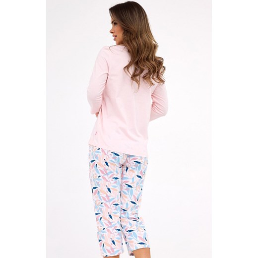 Bawełniana piżama damska 389/455 Nancy, Kolor różowy-wzór, Rozmiar M, Cornette ze sklepu Primodo w kategorii Piżamy damskie - zdjęcie 185368932