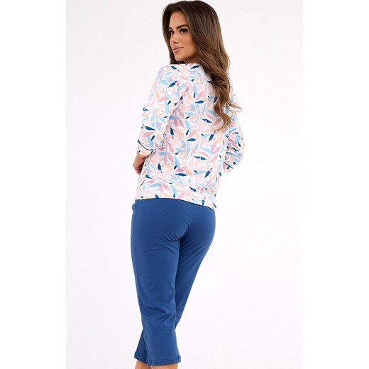 Bawełniana piżama damska 732/452 Amelia, Kolor biało-morski, Rozmiar M, Cornette ze sklepu Primodo w kategorii Piżamy damskie - zdjęcie 185368963