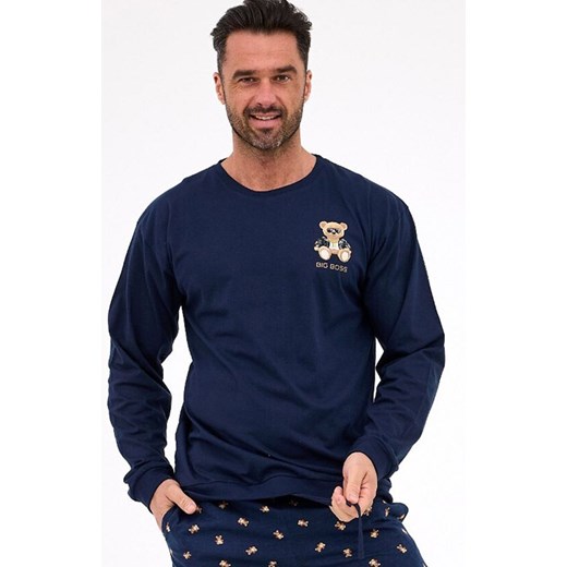 Długa piżama męska 939/300 Big Boss, Kolor granatowy-wzór, Rozmiar XL, Cornette ze sklepu Primodo w kategorii Piżamy męskie - zdjęcie 185368971