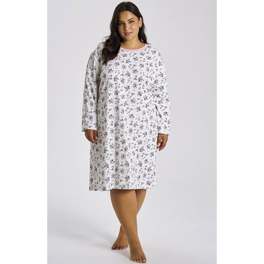 Bawełniana koszula nocna damska plus size Martina 3467, Kolor biały-wzór, Rozmiar 3XL, Taro ze sklepu Primodo w kategorii Koszule nocne - zdjęcie 185369031