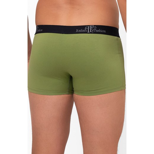 Bawełniane bokserki męskie oliwkowe Aleksander, Kolor oliwkowy, Rozmiar S, Italian Fashion ze sklepu Intymna w kategorii Majtki męskie - zdjęcie 185369462