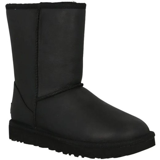 UGG Skórzane śniegowce W CLASSIC SHORT LEATHER | z dodatkiem wełny ze sklepu Gomez Fashion Store w kategorii Śniegowce damskie - zdjęcie 185369700