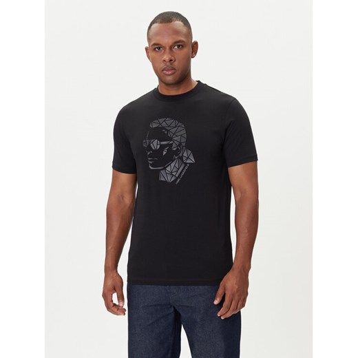 KARL LAGERFELD T-Shirt 755046 554225 Czarny Regular Fit ze sklepu MODIVO w kategorii T-shirty męskie - zdjęcie 185371783