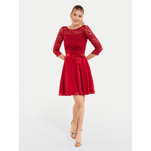 Swing Sukienka koktajlowa 77761210 Czerwony Regular Fit ze sklepu MODIVO w kategorii Sukienki - zdjęcie 185371834