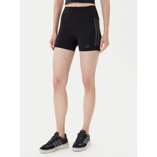 adidas Szorty sportowe Optime 3-Stripes JG6144 Czarny Slim Fit ze sklepu MODIVO w kategorii Szorty - zdjęcie 185371840