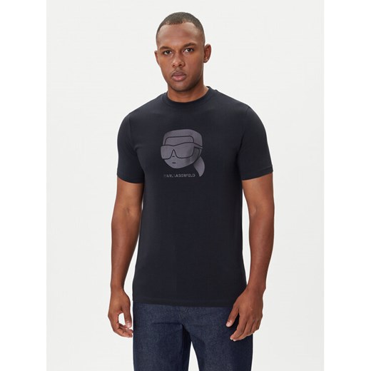 KARL LAGERFELD T-Shirt 755032 554221 Granatowy Regular Fit ze sklepu MODIVO w kategorii T-shirty męskie - zdjęcie 185371861