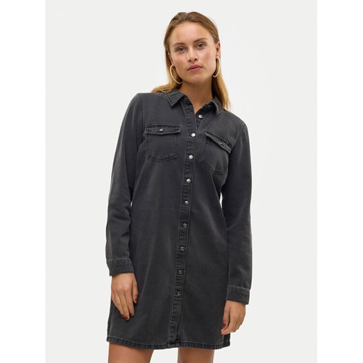 Vero Moda Sukienka jeansowa Jennie 10310968 Czarny Regular Fit ze sklepu MODIVO w kategorii Sukienki - zdjęcie 185371920