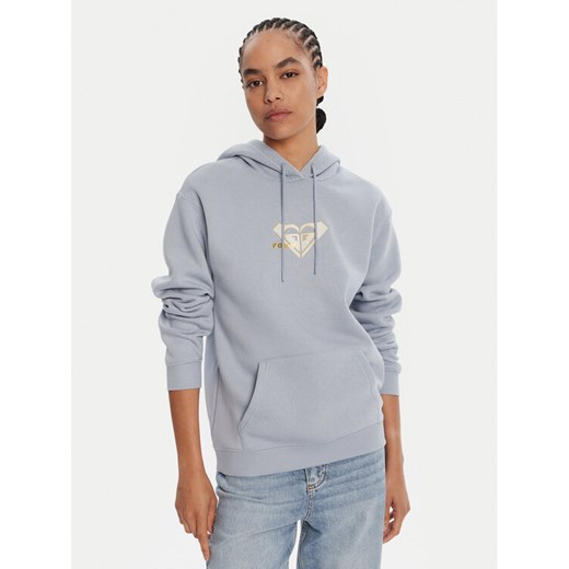 Roxy Bluza ERJFT05028 Błękitny Regular Fit ze sklepu MODIVO w kategorii Bluzy damskie - zdjęcie 185371960