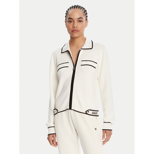 Liu Jo Sport Kardigan TF5250 MS59L Écru Regular Fit ze sklepu MODIVO w kategorii Swetry damskie - zdjęcie 185371994
