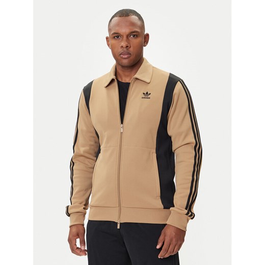 adidas Bluza adicolor Panel JY1427 Beżowy Regular Fit ze sklepu MODIVO w kategorii Bluzy męskie - zdjęcie 185372003