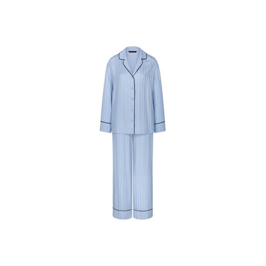Triumph Piżama Amourette Jacquard 10225073 Błękitny Relaxed Fit Triumph 40 MODIVO