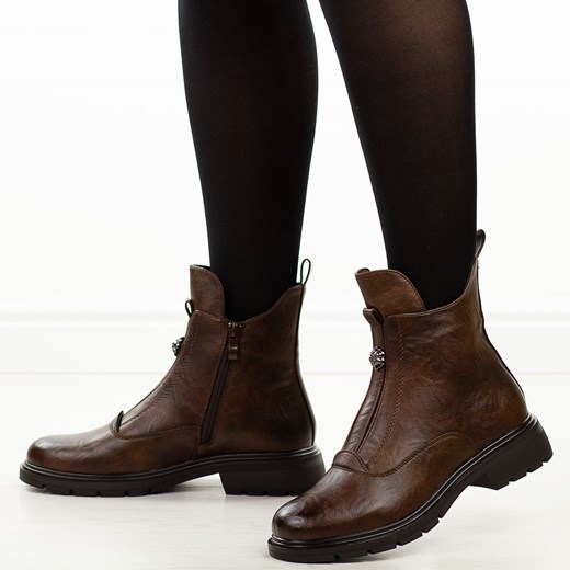 Brązowe botki damskie M.Daszyński 2501-6 41 suzana.pl