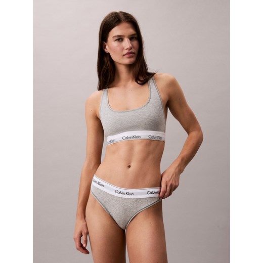 Calvin Klein Stringi Kobiety Bawełna jasny szary marmurkowy ze sklepu vangraaf w kategorii Majtki damskie - zdjęcie 185373630