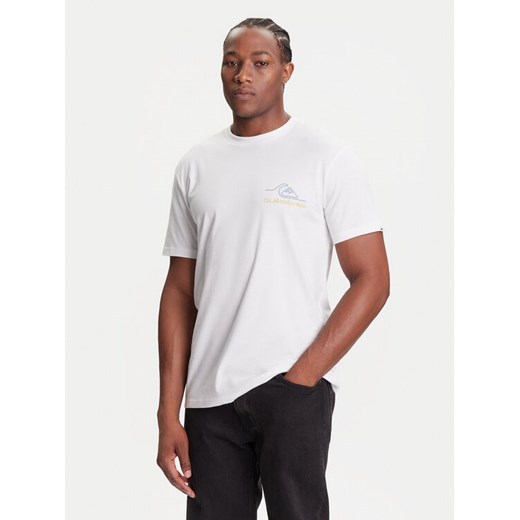 Quiksilver T-Shirt Light Waves Ss EQYZT08175 Biały Comfort Fit ze sklepu MODIVO w kategorii T-shirty męskie - zdjęcie 185373731