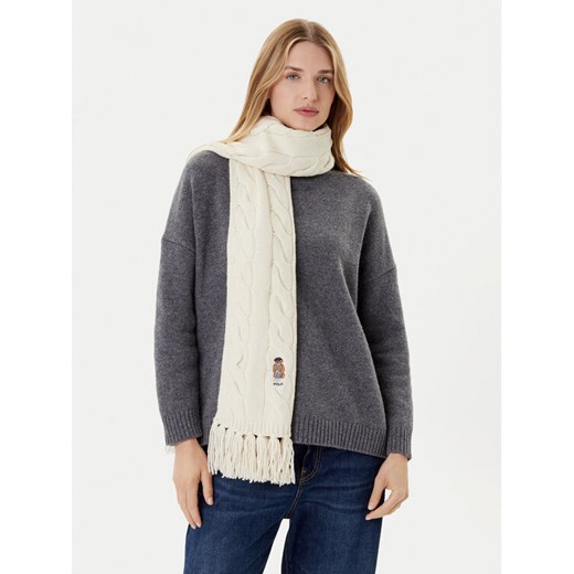 Polo Ralph Lauren Szalik 455981434001 Écru ze sklepu MODIVO w kategorii Szaliki i chusty damskie - zdjęcie 185373752