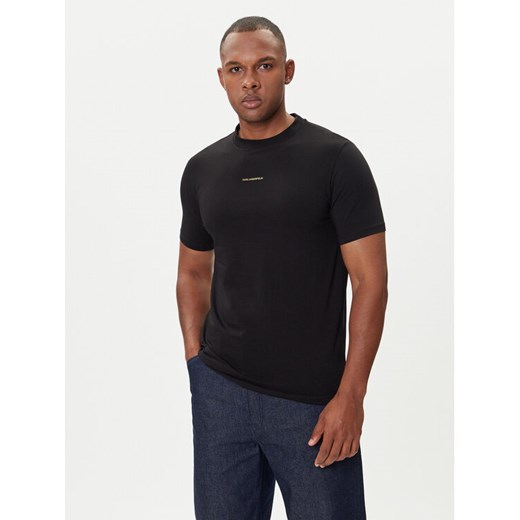 KARL LAGERFELD T-Shirt 755051 554235 Czarny Regular Fit ze sklepu MODIVO w kategorii T-shirty męskie - zdjęcie 185373762