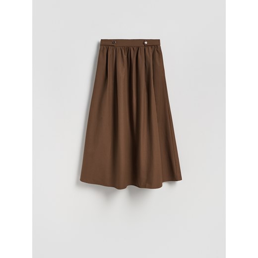 Reserved - Spódnica midi - brązowy Reserved L Reserved