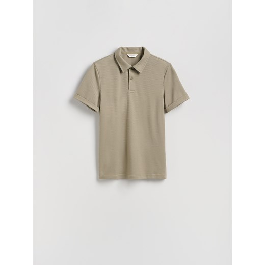 Reserved - Koszulka polo regular fit - oliwkowy ze sklepu Reserved w kategorii T-shirty męskie - zdjęcie 185374671