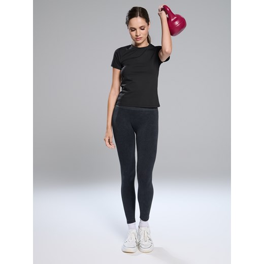 Sinsay - Prążkowane legginsy - szary Sinsay XS Sinsay