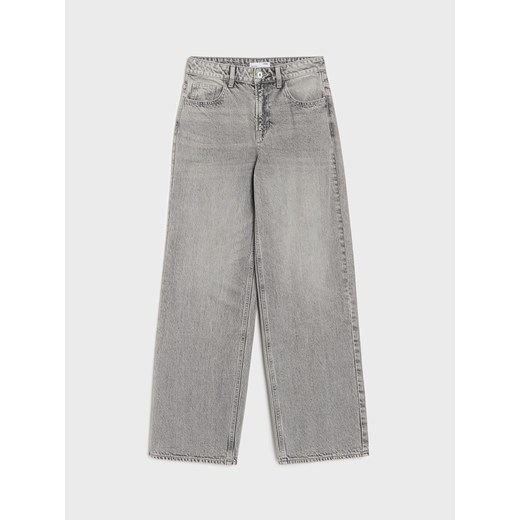 Sinsay - Spodnie jeansowe baggy - szary Sinsay 32 Sinsay