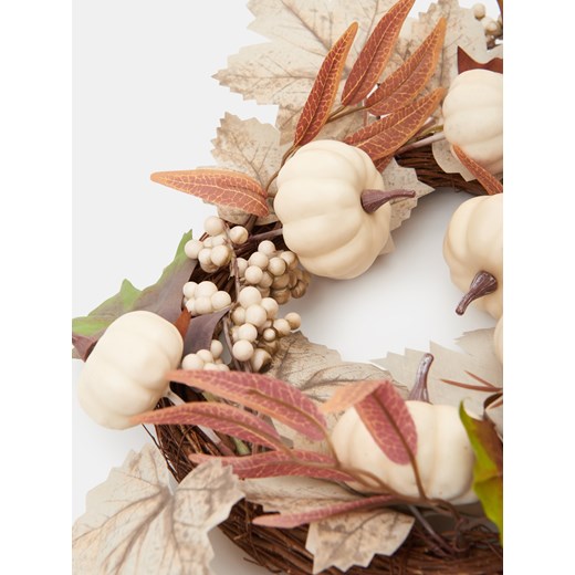 Sinsay - Wieniec dekoracyjny w motywie jesiennym - kremowy Sinsay One Size Sinsay