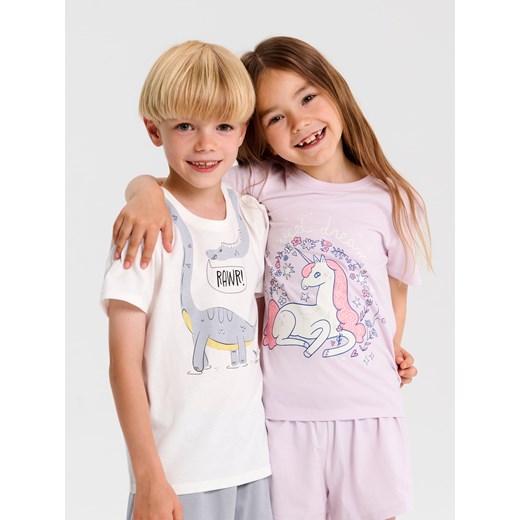 Sinsay - Piżama dwuczęściowa z motywem jednorożca - fioletowy Sinsay 104 (3-4 l) Sinsay