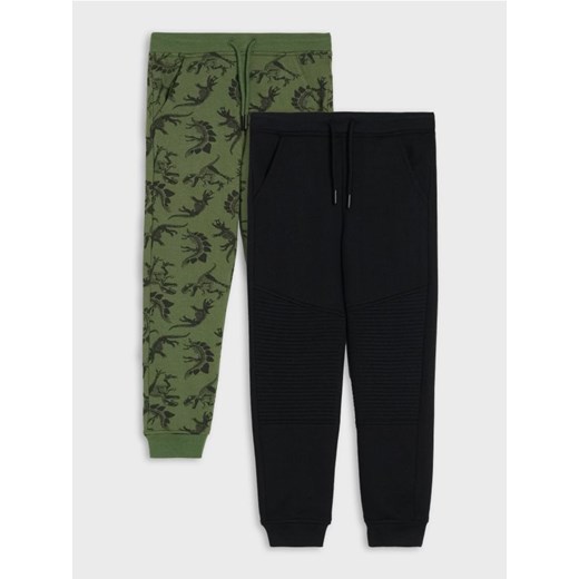Sinsay - Spodnie slim z motywem dinozaurów 2 pack - czarny - id: 004FT-99X - marki Sinsay - 185376261 Sinsay - Spodnie slim z motywem dinozaurów 2 pack - czarny ze sklepu Sinsay w kategorii Spodnie chłopięce - zdjęcie 185376261