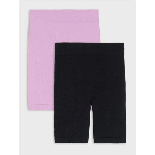 Sinsay - Kolarki z prążkowanej dzianiny 2 pack - czarny - id: 952GG-99X - marki Sinsay - 185376550 Sinsay - Kolarki z prążkowanej dzianiny 2 pack - czarny ze sklepu Sinsay w kategorii Spodenki dziewczęce - zdjęcie 185376550