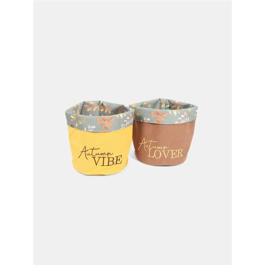 Sinsay - Kosz do przechowywania z motywem jesiennym 2 pack - pomarańczowy ze sklepu Sinsay w kategorii Dom - zdjęcie 185376552