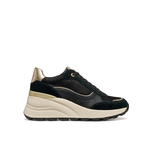Sneakersy Geox D Spherica Ec13 D45WAA 0MA22 C9999 Czarny ze sklepu eobuwie.pl w kategorii Buty sportowe damskie - zdjęcie 185376700