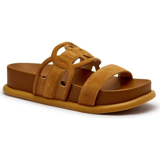 Liu Jo Skórzane klapki LOREN 06 ze sklepu Gomez Fashion Store w kategorii Klapki damskie - zdjęcie 185378254