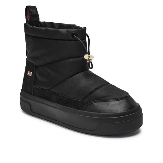 Tommy Hilfiger Śniegowce Flag Nylon Mini Snowboot | z dodatkiem skóry ze sklepu Gomez Fashion Store w kategorii Śniegowce damskie - zdjęcie 185378321