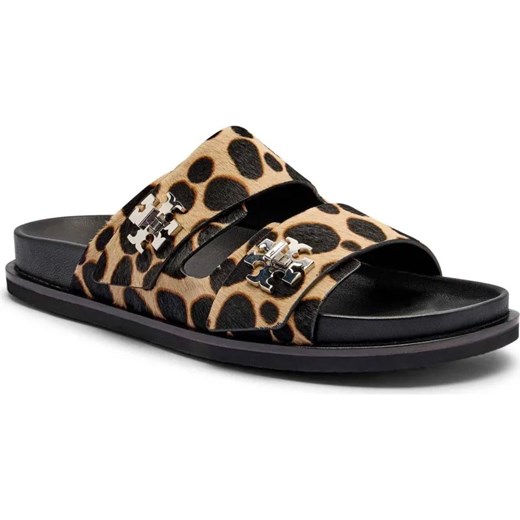 TORY BURCH Skórzane klapki T LOCK SPORT ze sklepu Gomez Fashion Store w kategorii Klapki damskie - zdjęcie 185378342