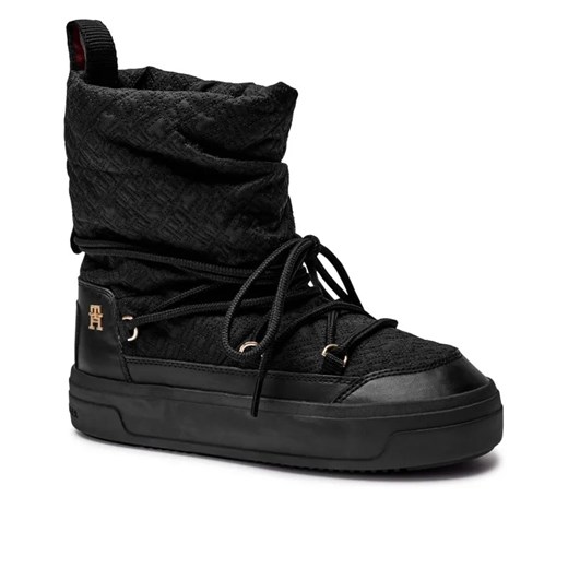 Tommy Hilfiger Śniegowce LACE-UP MONOGRAM SNOWBOOT ze sklepu Gomez Fashion Store w kategorii Śniegowce damskie - zdjęcie 185378363