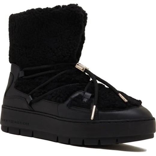 Tommy Hilfiger Ocieplane śniegowce TEDDY | z dodatkiem skóry ze sklepu Gomez Fashion Store w kategorii Śniegowce damskie - zdjęcie 185378370