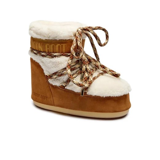 Moon Boot Skórzane śniegowce MB ICON LOW SHEARLING ze sklepu Gomez Fashion Store w kategorii Śniegowce damskie - zdjęcie 185378382