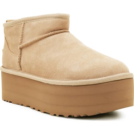 UGG Skórzane śniegowce W CLASSIC ULTRA MINI | z dodatkiem wełny ze sklepu Gomez Fashion Store w kategorii Śniegowce damskie - zdjęcie 185378430