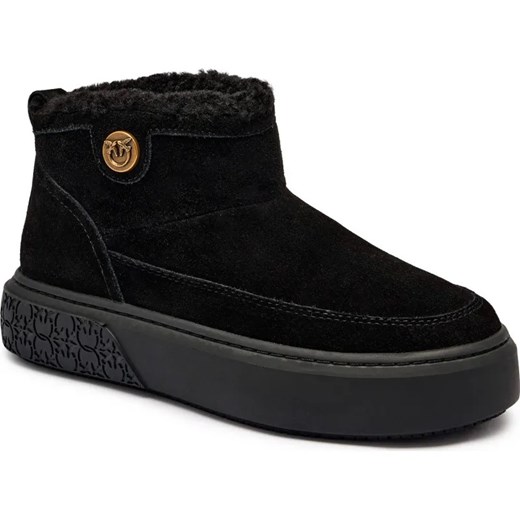 Pinko Skórzane śniegowce YOKO 22 | shearling ze sklepu Gomez Fashion Store w kategorii Śniegowce damskie - zdjęcie 185378473