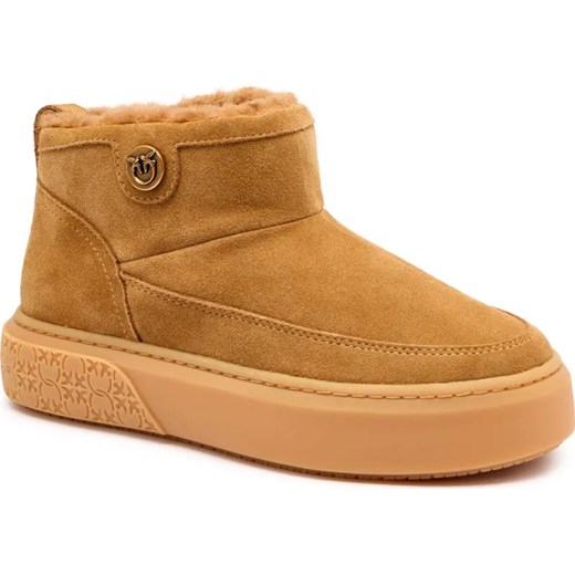 Pinko Skórzane śniegowce YOKO 22 | shearling ze sklepu Gomez Fashion Store w kategorii Śniegowce damskie - zdjęcie 185378480