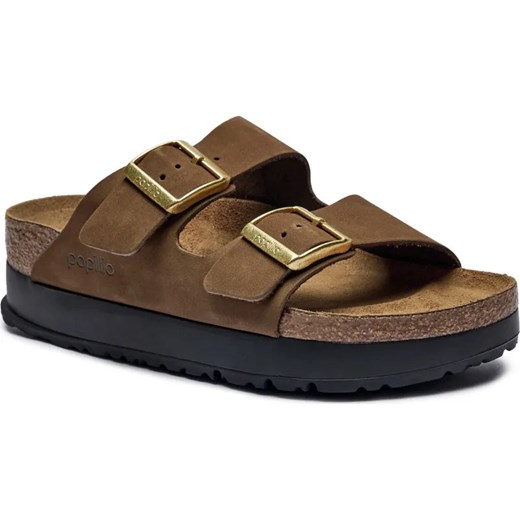 Birkenstock Skórzane klapki Arizona Flex Platform | Birkenstock x Papillio | narrow fit ze sklepu Gomez Fashion Store w kategorii Klapki damskie - zdjęcie 185378490